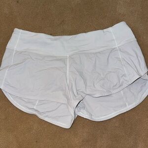 White speed up shorts